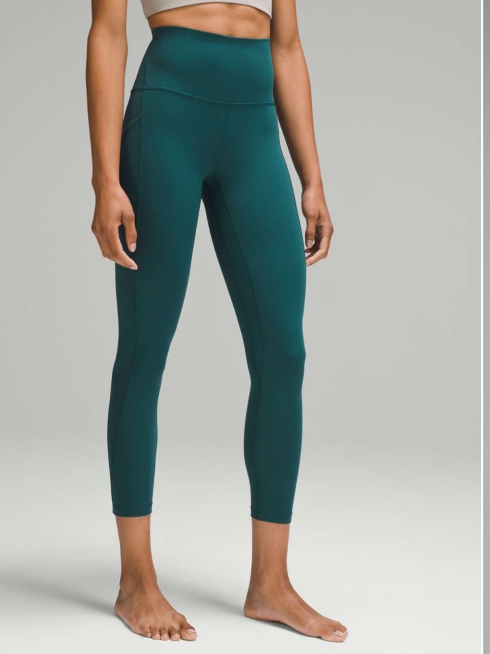 Lululemon Align High-Rise Pant with Pockets 25" Storm Teal Green size 2